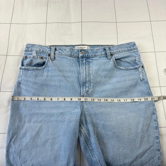 Abercrombie & Fitch Jeans Womens 33 Short Blue 90s Straight Ultra High Rise - Picture 7 of 11